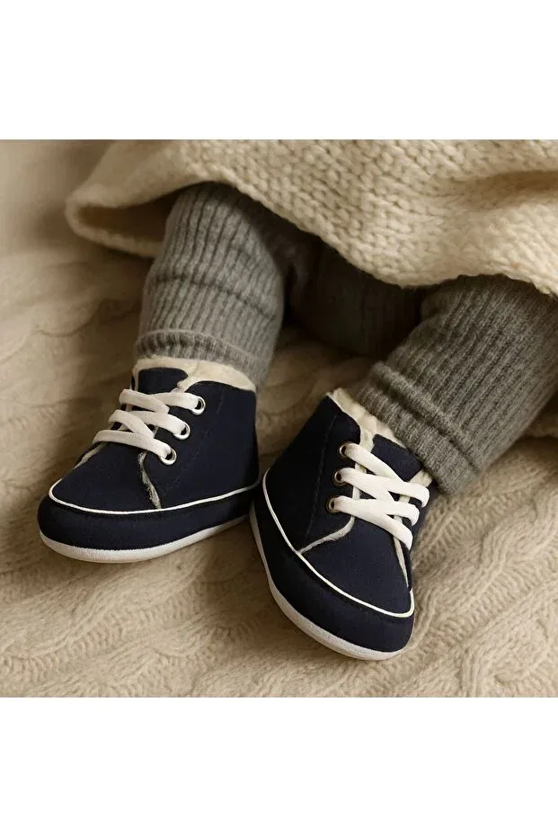 Детские ботиночки для девочек хлопковые Minissa Baby Kids, Navy Blue