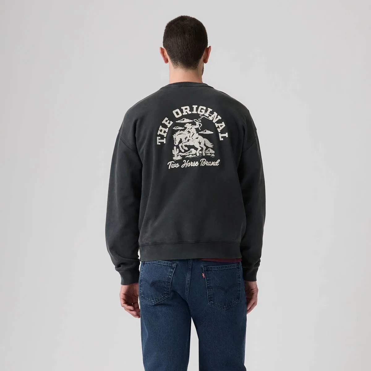 Толстовка с вышитым закатом Levi's, Original Brand Jet Black - Black — фото 4