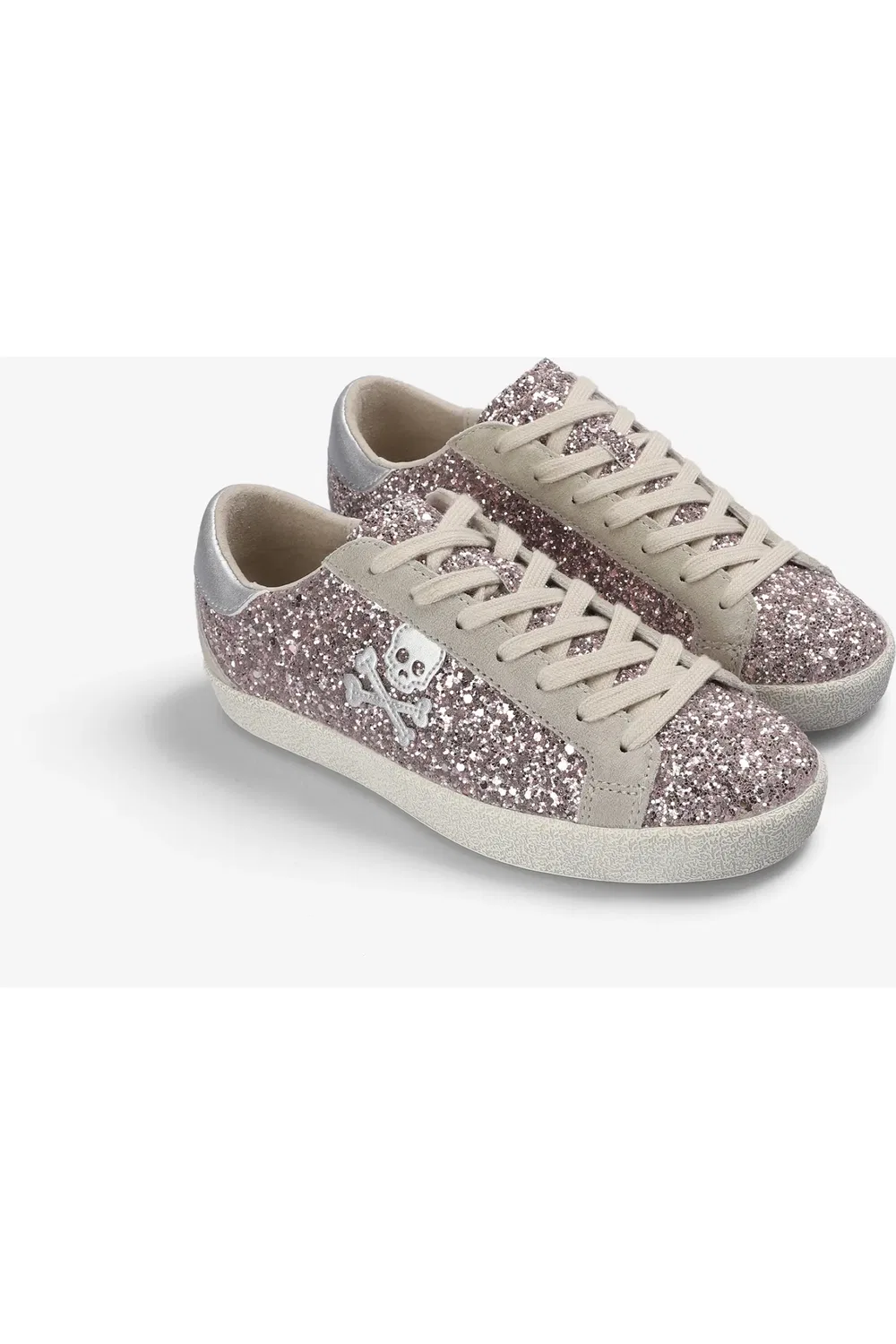 Детские кеды глиттерные на шнуровке Henry Sneakers Scalpers, Pinkglitter — фото 2