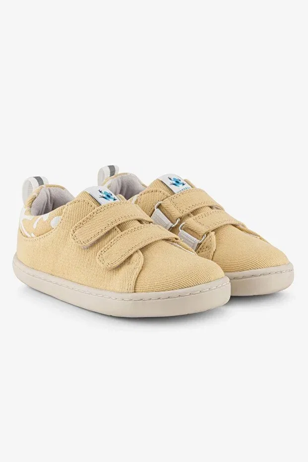 Детские кеды для мальчиков из текстиля Smart walker canvas play eco yellow barefoot children's shoes Hopfrög, Eco Yellow — фото 4