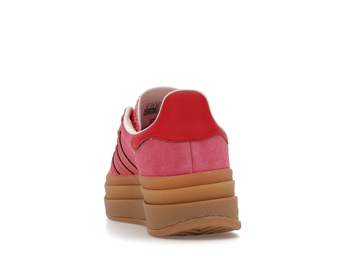 Детские кроссовки lifestyle с прошитыми полосками Adidas Gazelle Bold, Rose Tone Better Scarlet Cream White — фото 4