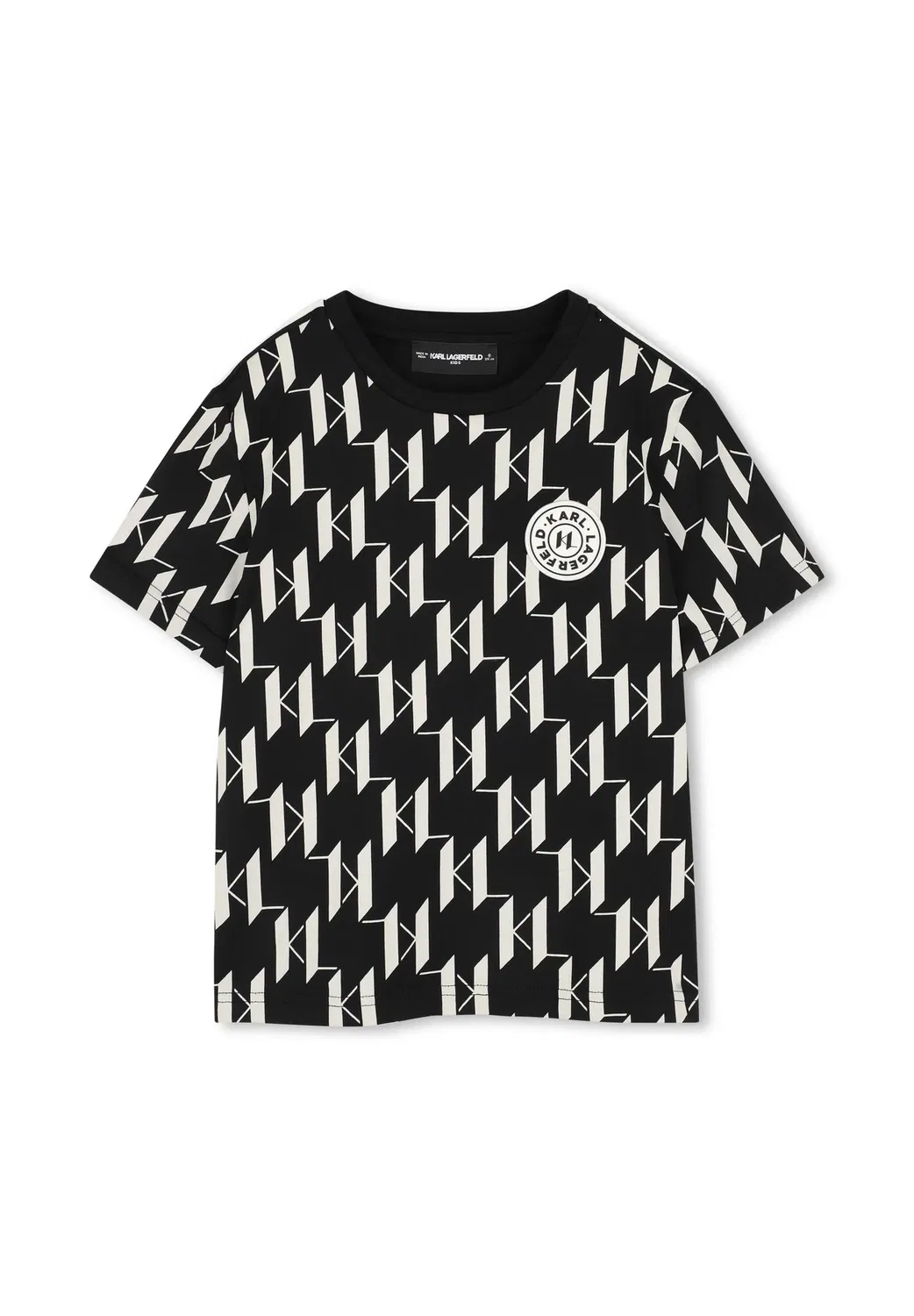 Футболка с принтом "manches courtes" - футболка с принтом Karl Lagerfeld Kids, Noir Beige