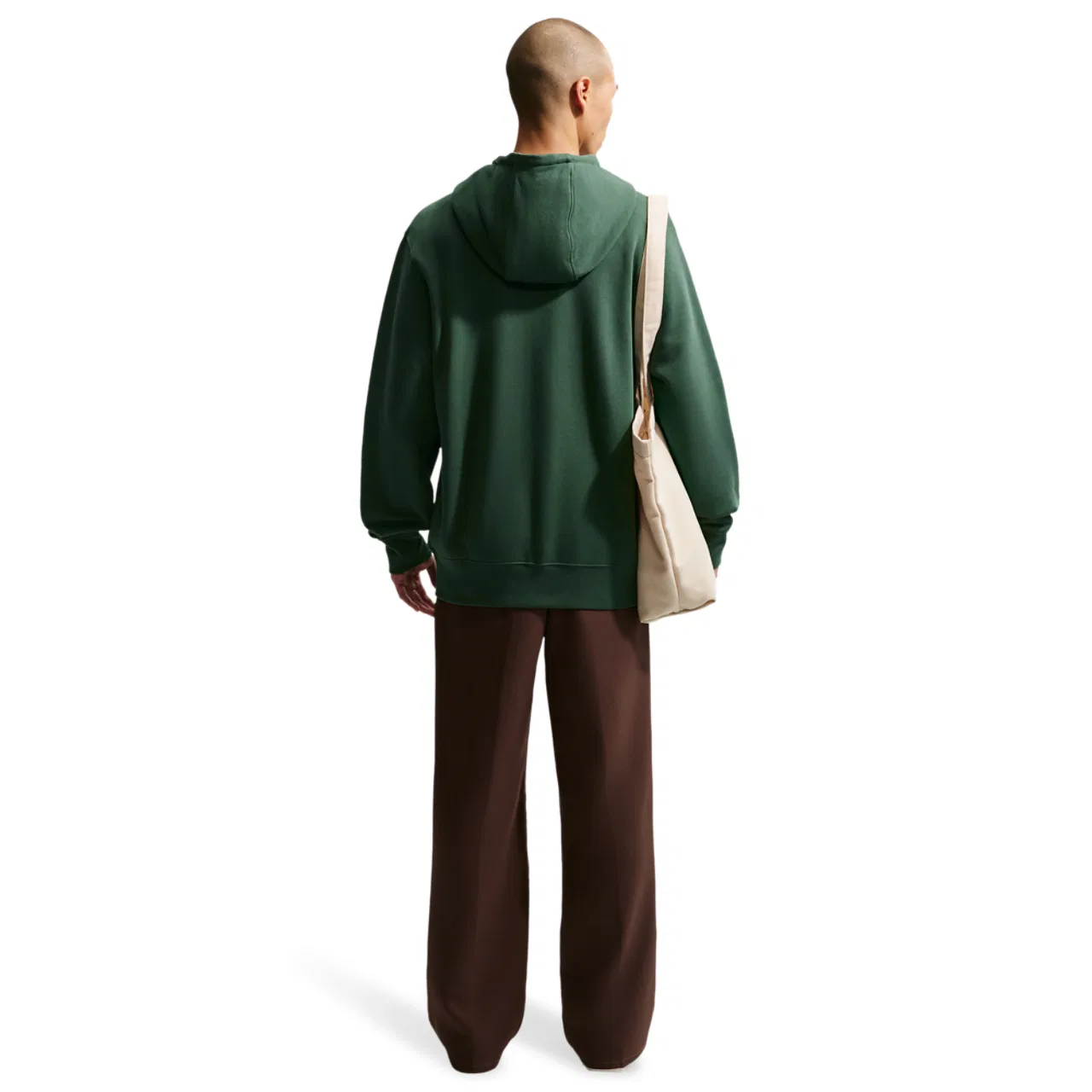 Мужское худи Club Full-Zip Nike, цвет Fir/White/Fir — фото 4