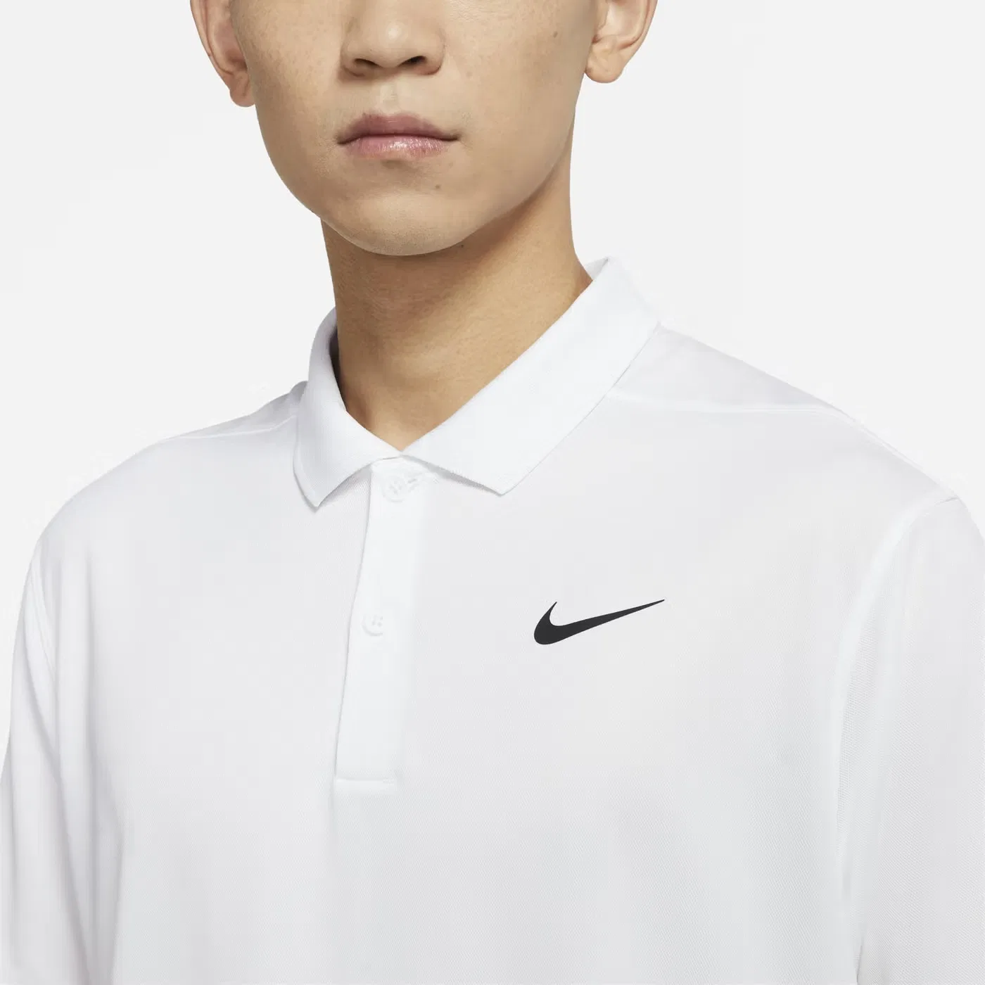 Поло мужское с коротким рукавом Nike Dri-FIT Victory, белый — фото 2