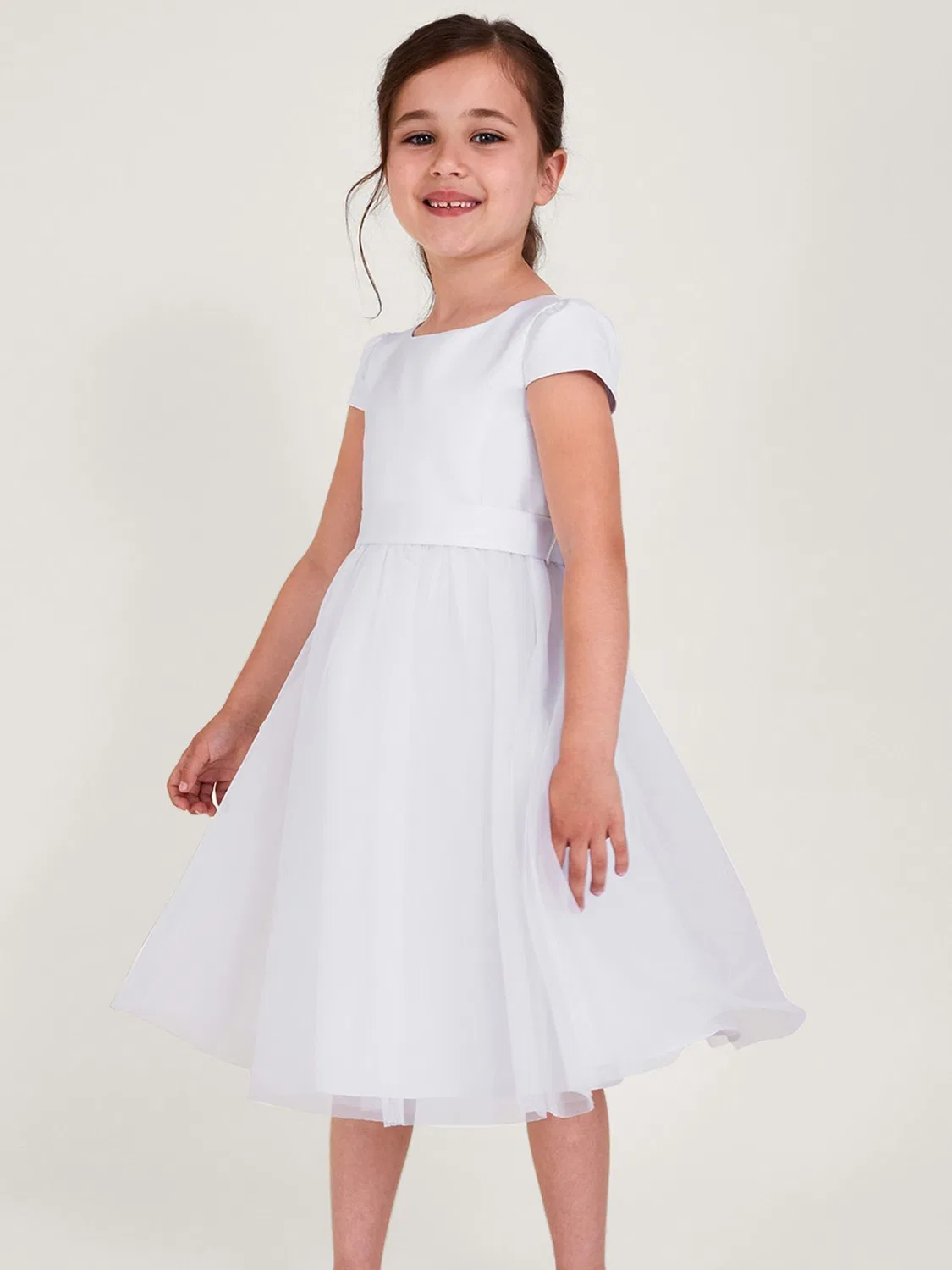 Платье для подружки невесты с бантом Monsoon, Ivory