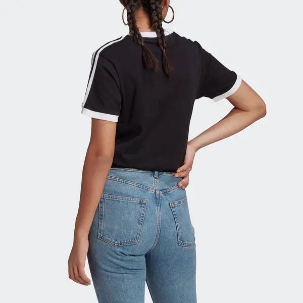 Футболка Adidas Camiseta Adicolor Classics 3-Stripes, черный — фото 4