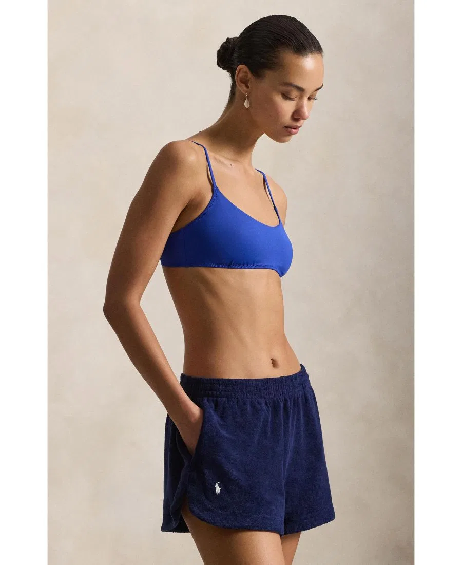 Комплект из футболки-поло и шорт из хлопкового терри Polo Ralph Lauren, Navy Blue — фото 4