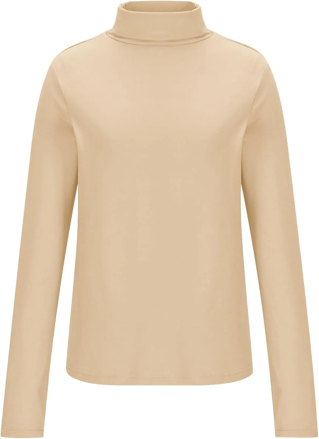 Женская водолазка облегающая базовый топ Winter Clothes, Khaki — фото 3