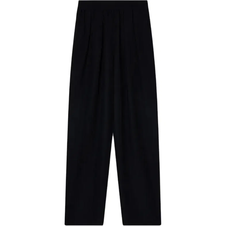 Женские брюки свободного кроя с высокой посадкой EMPORIO ARMANI, Black