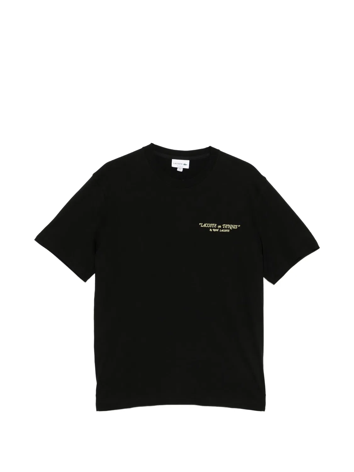 Футболка с вышивкой и круглым вырезом Lacoste, черный