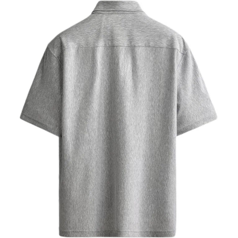 Мужская рубашка с лацканами в зеленую полоску ZARA, Green Stripes — фото 3