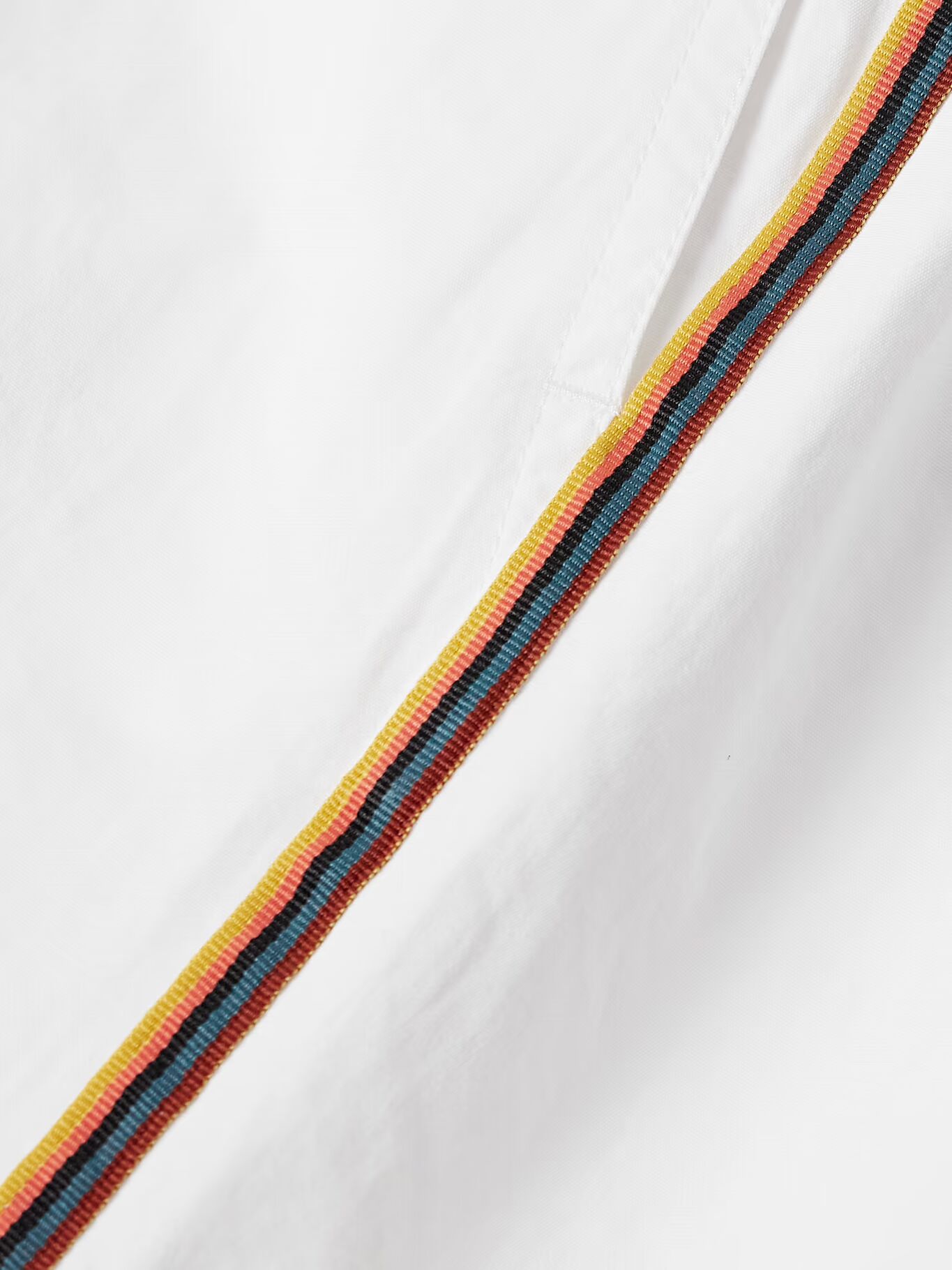 

Короткие шорты для плавания с отделкой из репсовой ленты PAUL SMITH, белый