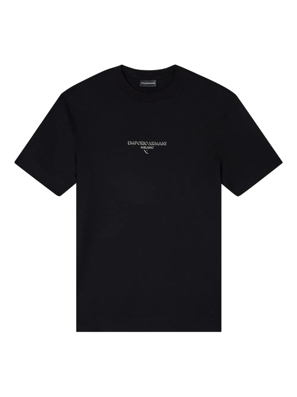 

Футболка с вышитым логотипом EMPORIO ARMANI, черный