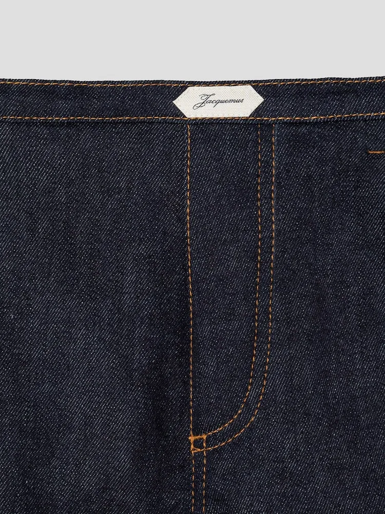 Шорты джинсовые мини JACQUEMUS, Dark Navy — фото 3