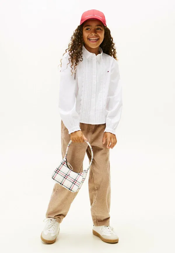 Блузка хлопковая Button-down blouse Tommy Hilfiger, white, белый