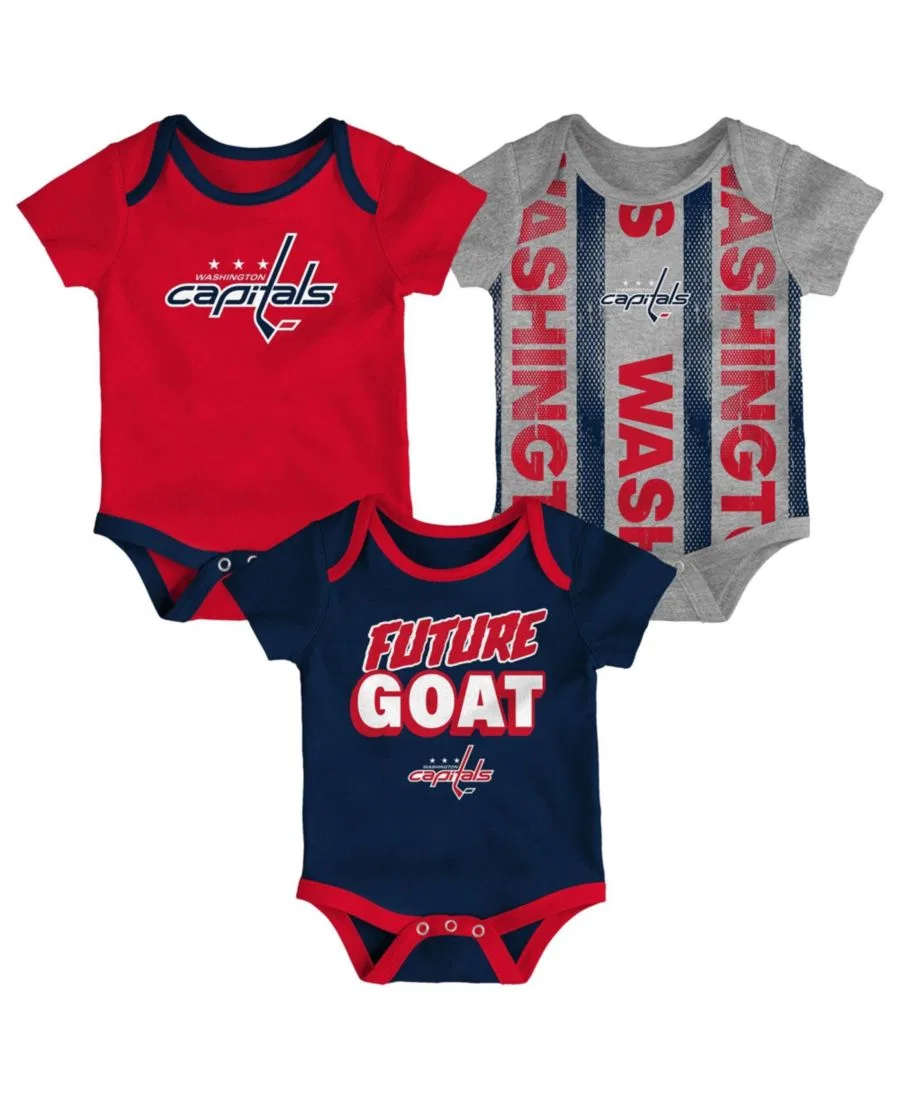 Комплект из 3 боди с коротким рукавом, Loyal Buddies Outerstuff, Red