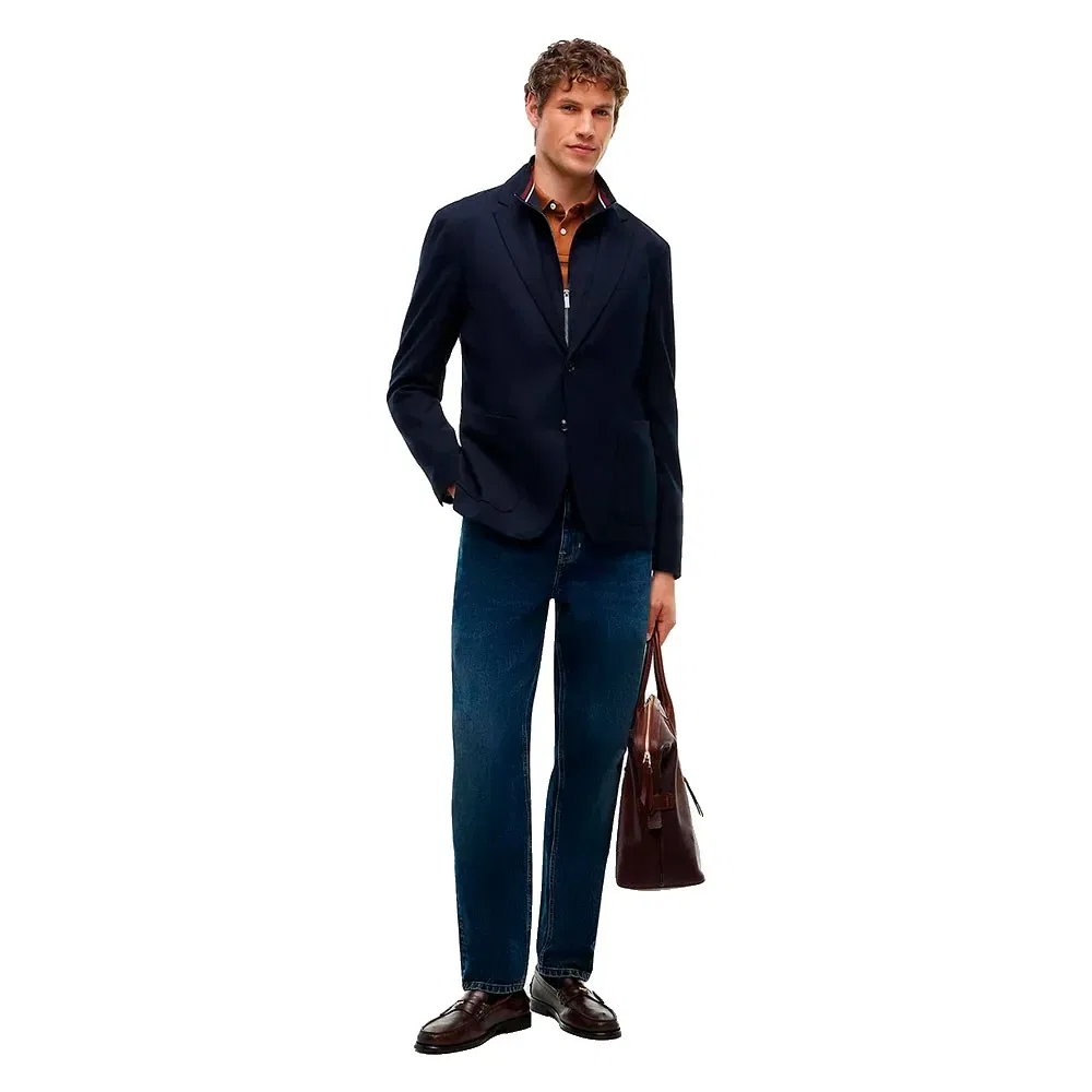 Мужское поло с длинным рукавом 1985 Regular Fit Tommy hilfiger, Brown — фото 4