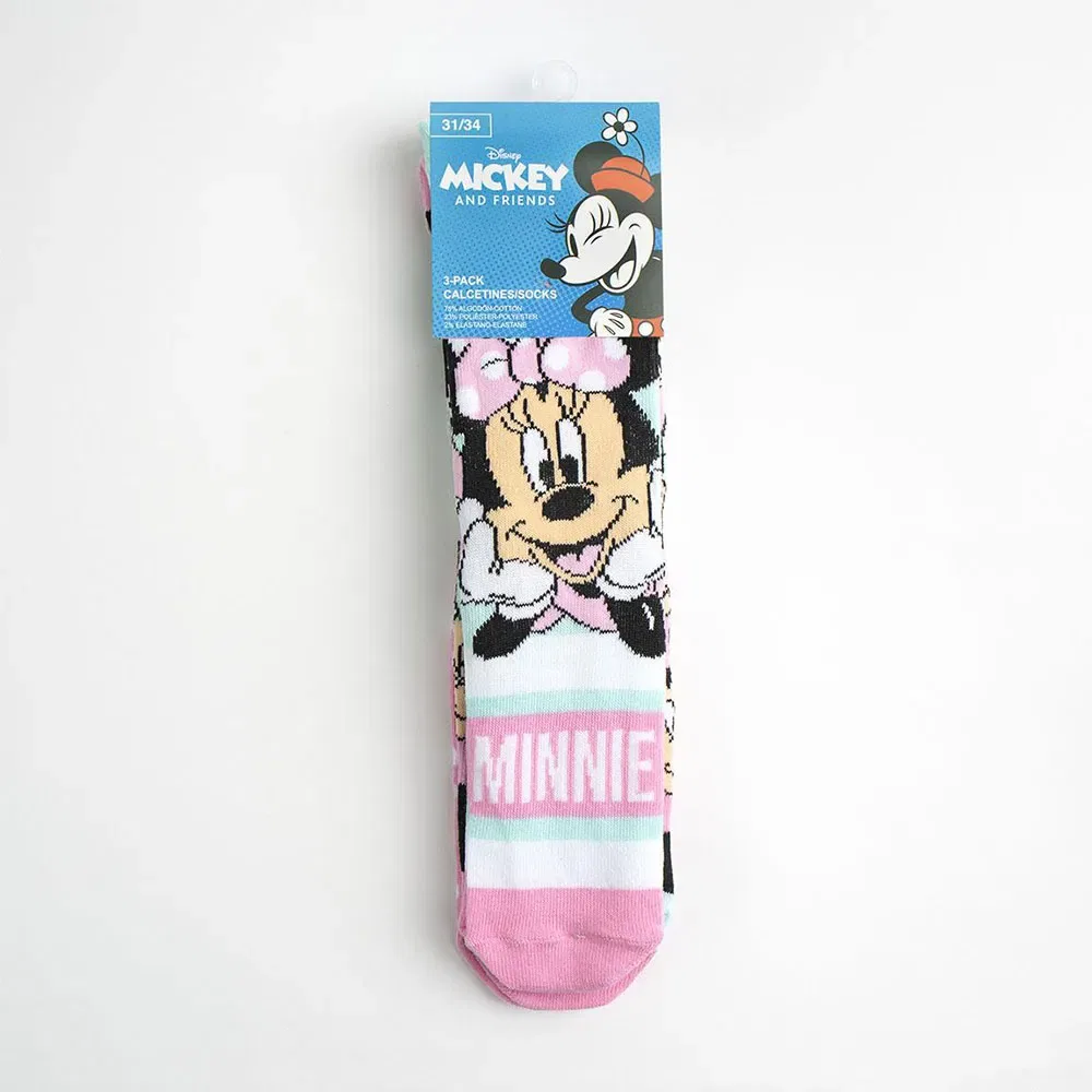 Детские носки для девочек с принтом Minnie Disney, Pink — фото 4
