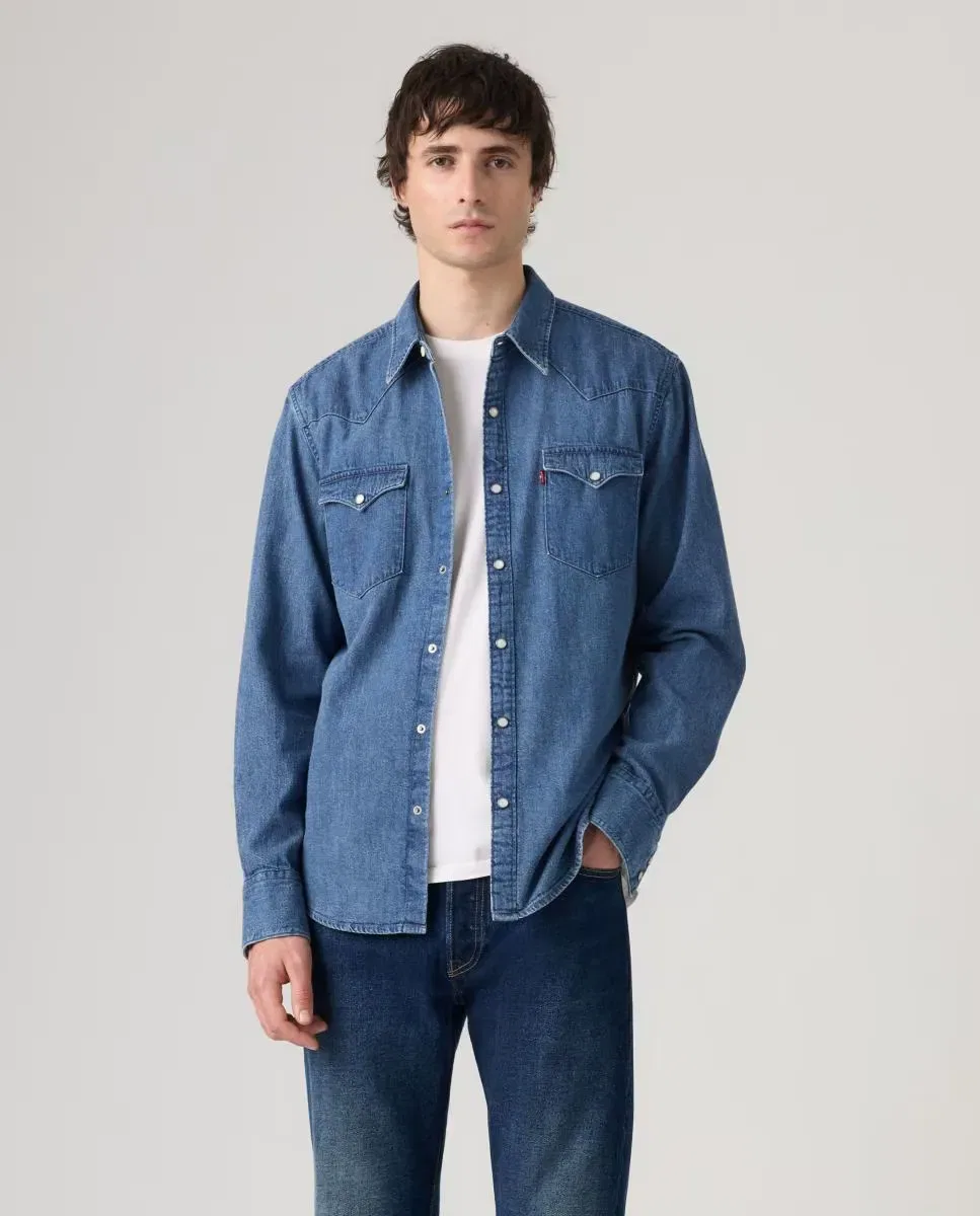 Мужская джинсовая рубашка с длинным рукавом Levi's, Azul