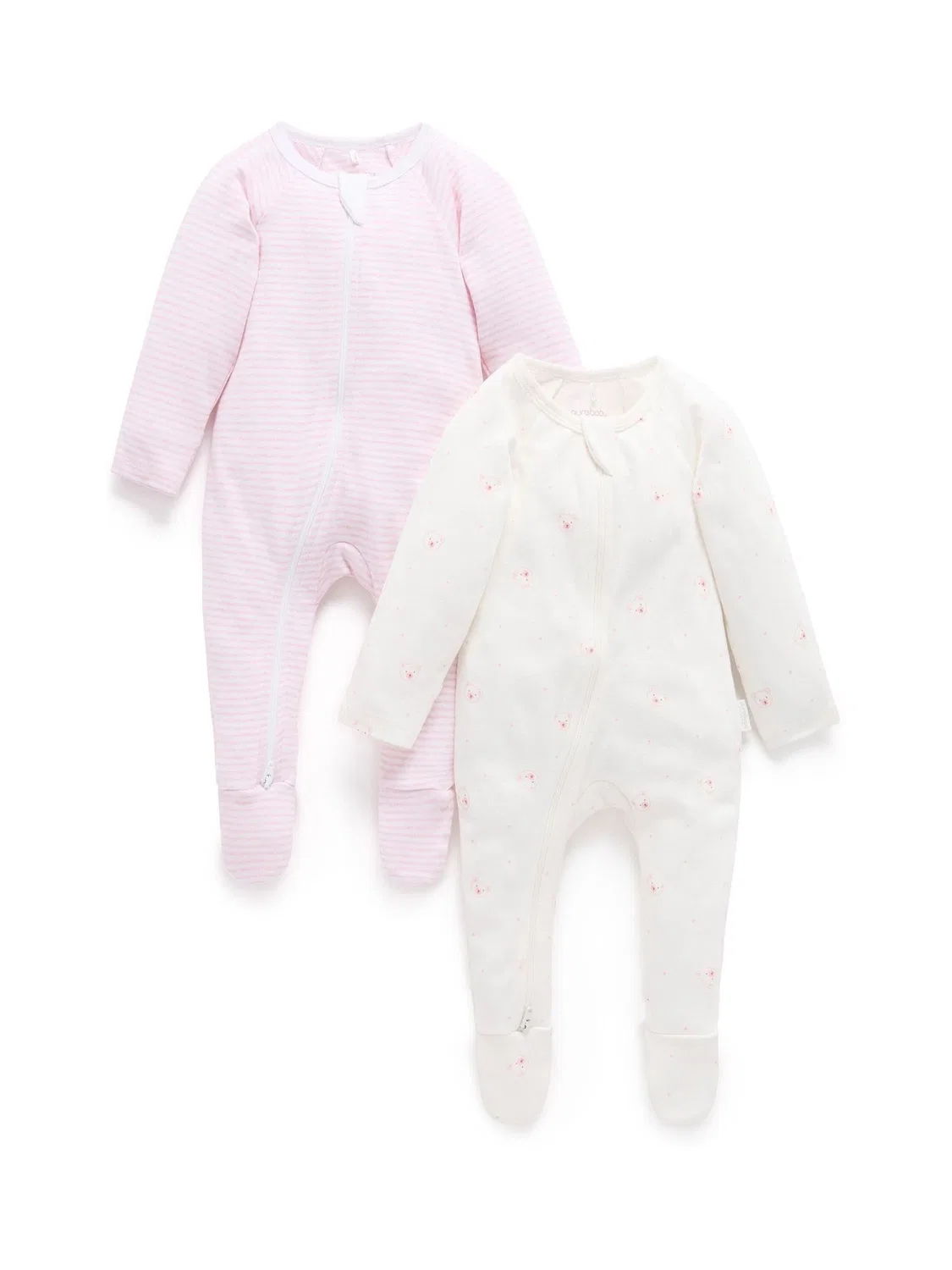 Комбинезон для новорожденных Purebaby Pale Pink Bear — фото 3