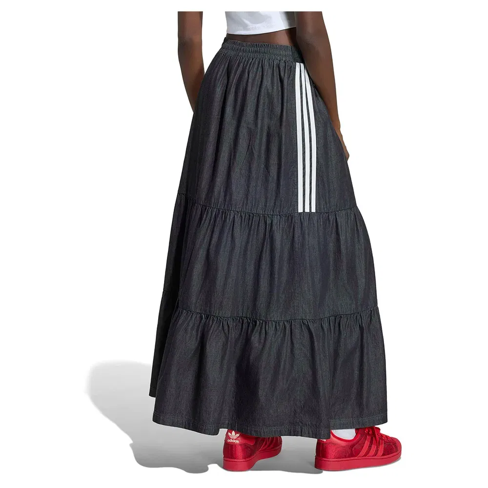 Джинсовая юбка OG Adidas Originals, черный — фото 2