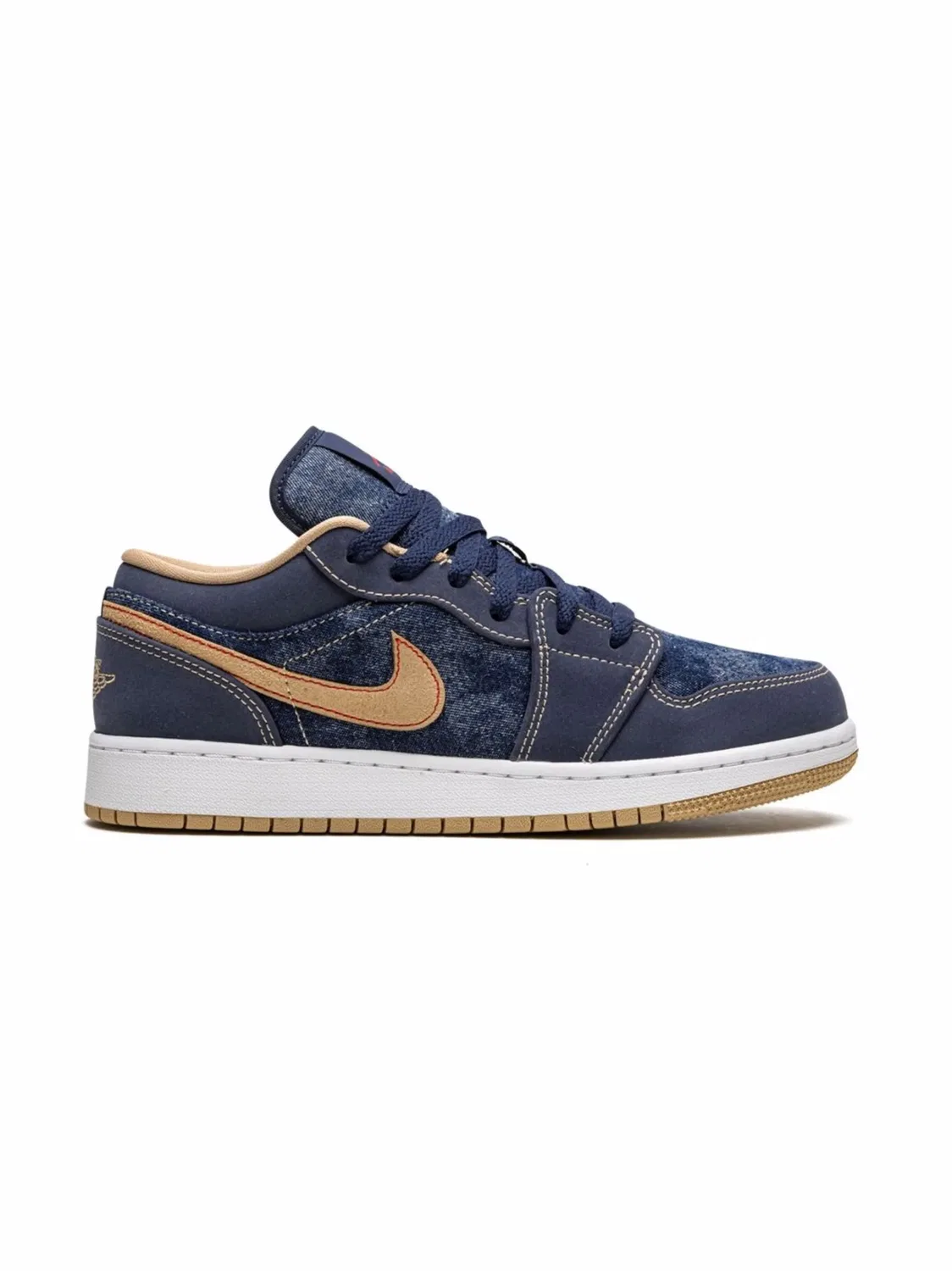 Кроссовки Air Jordan 1 Low SE "Denim", синий — фото 4