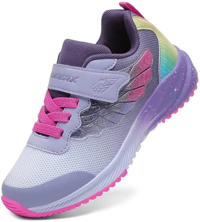 Детские кроссовки для девочек с принтом GEERX, Lavender Pink — фото 3