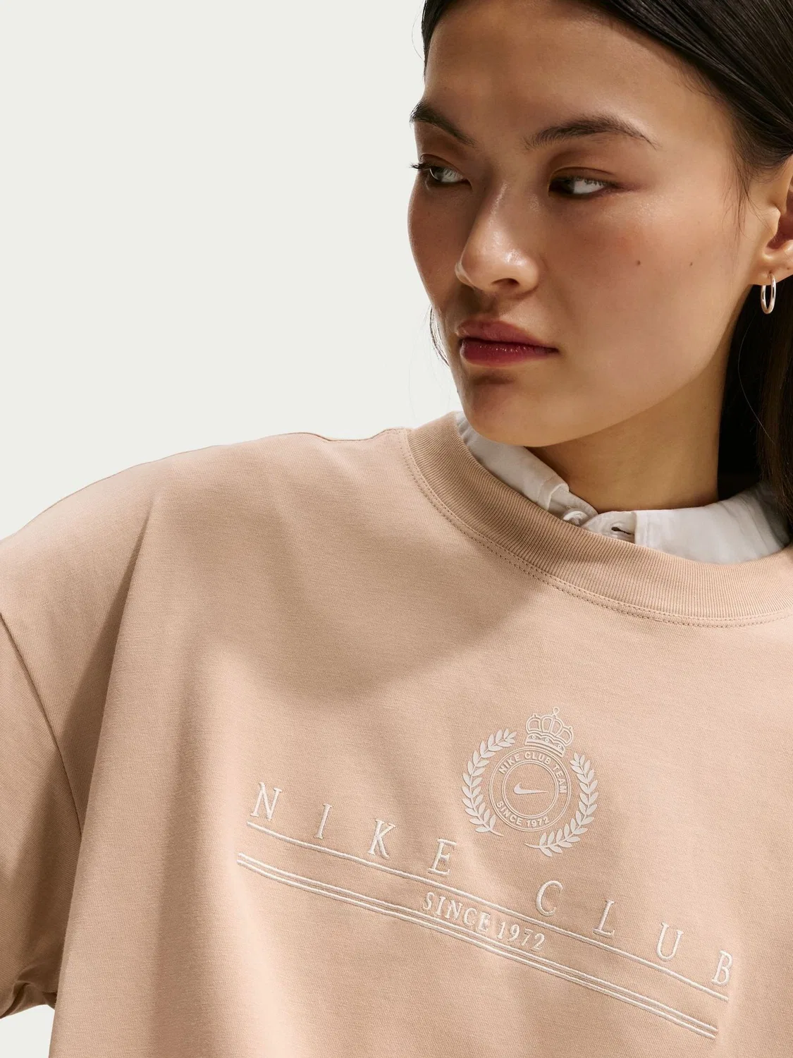Футболка оверсайз, графический принт Nike, Linen Natural — фото 4