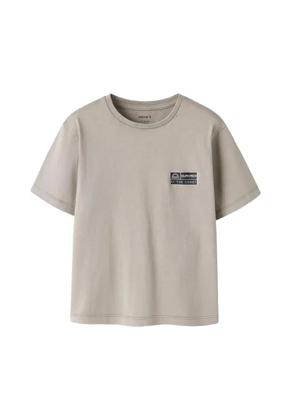 Футболка хлопковая Basic t-shirt Name It, vintage khaki, хаки