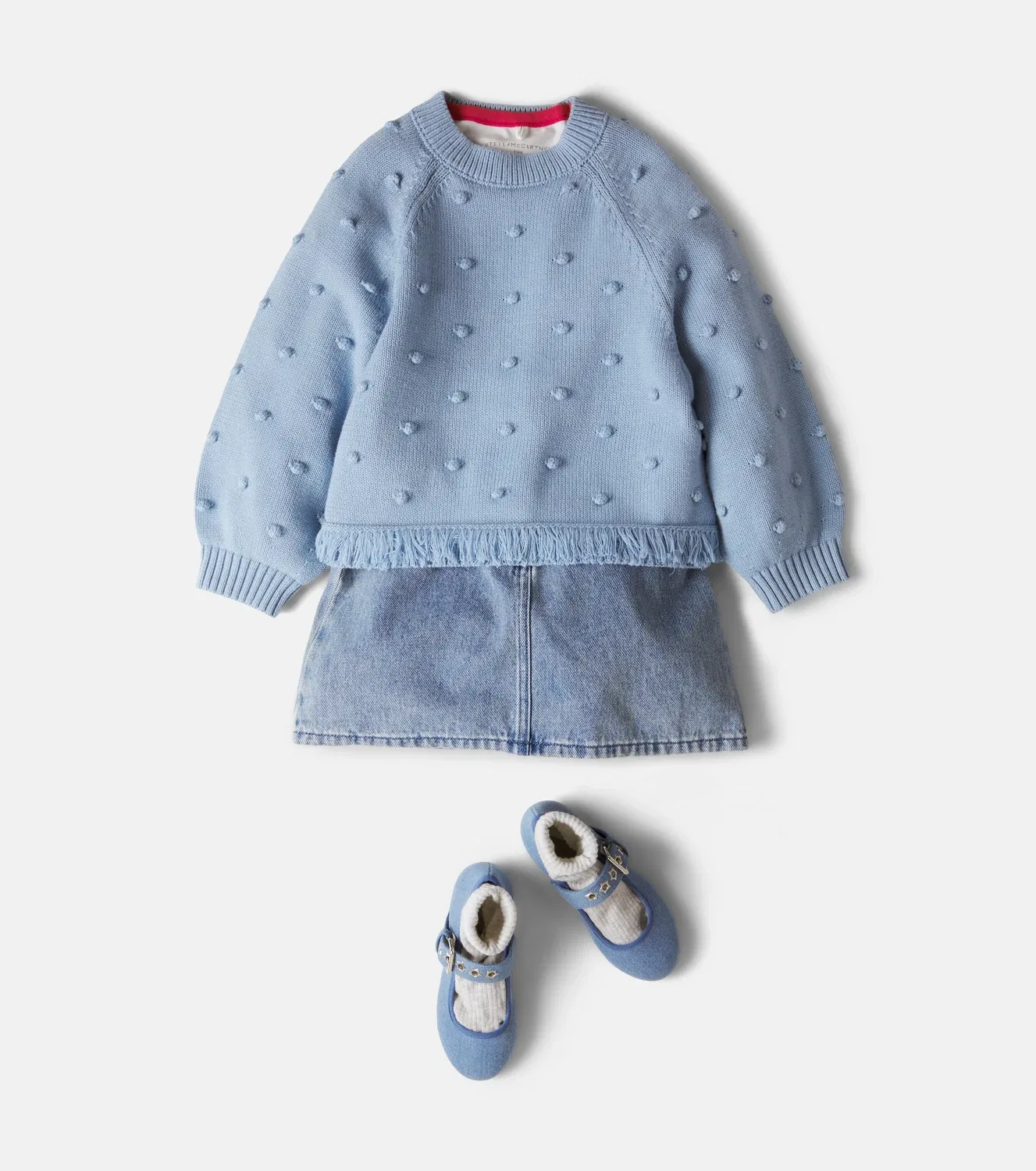Свитшот с бахромой Stella Mccartney Kids, синий — фото 2