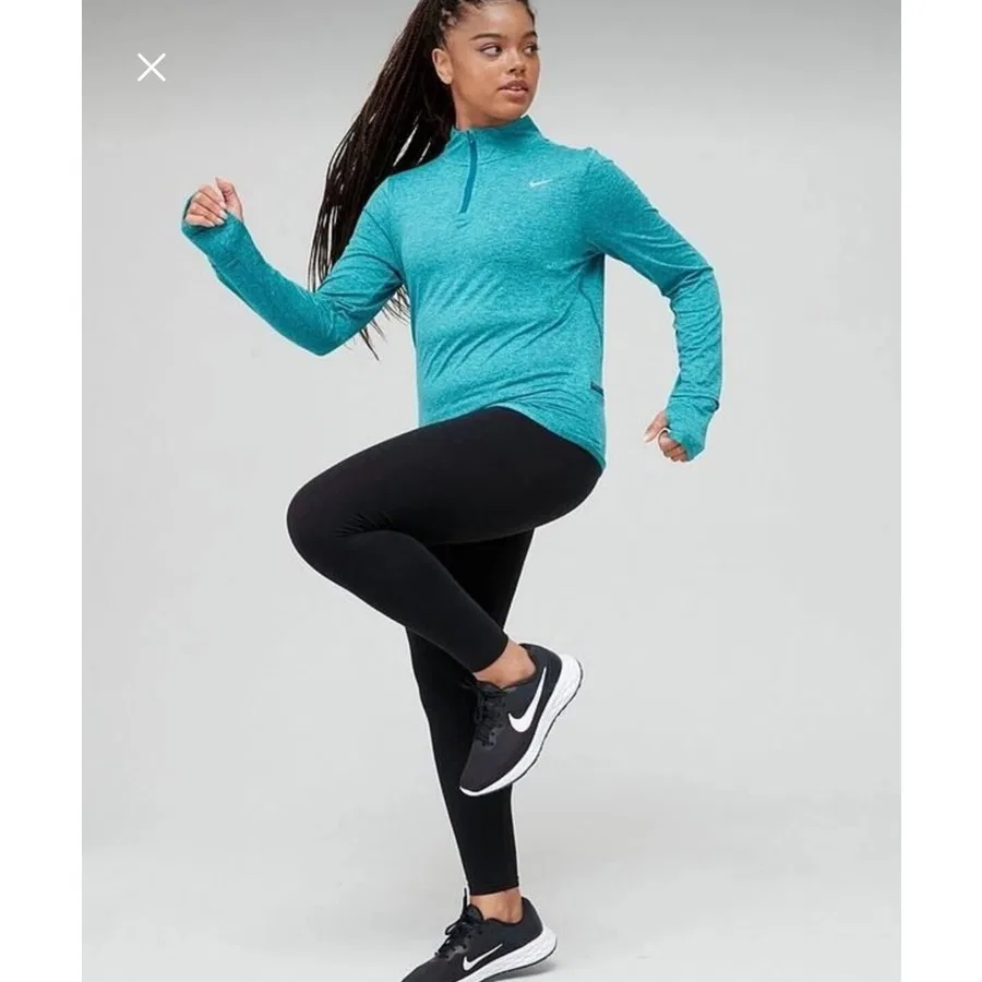 Женская спортивная куртка Nike с длинным рукавом и защитой от ультрафиолета, Зеленый — фото 4