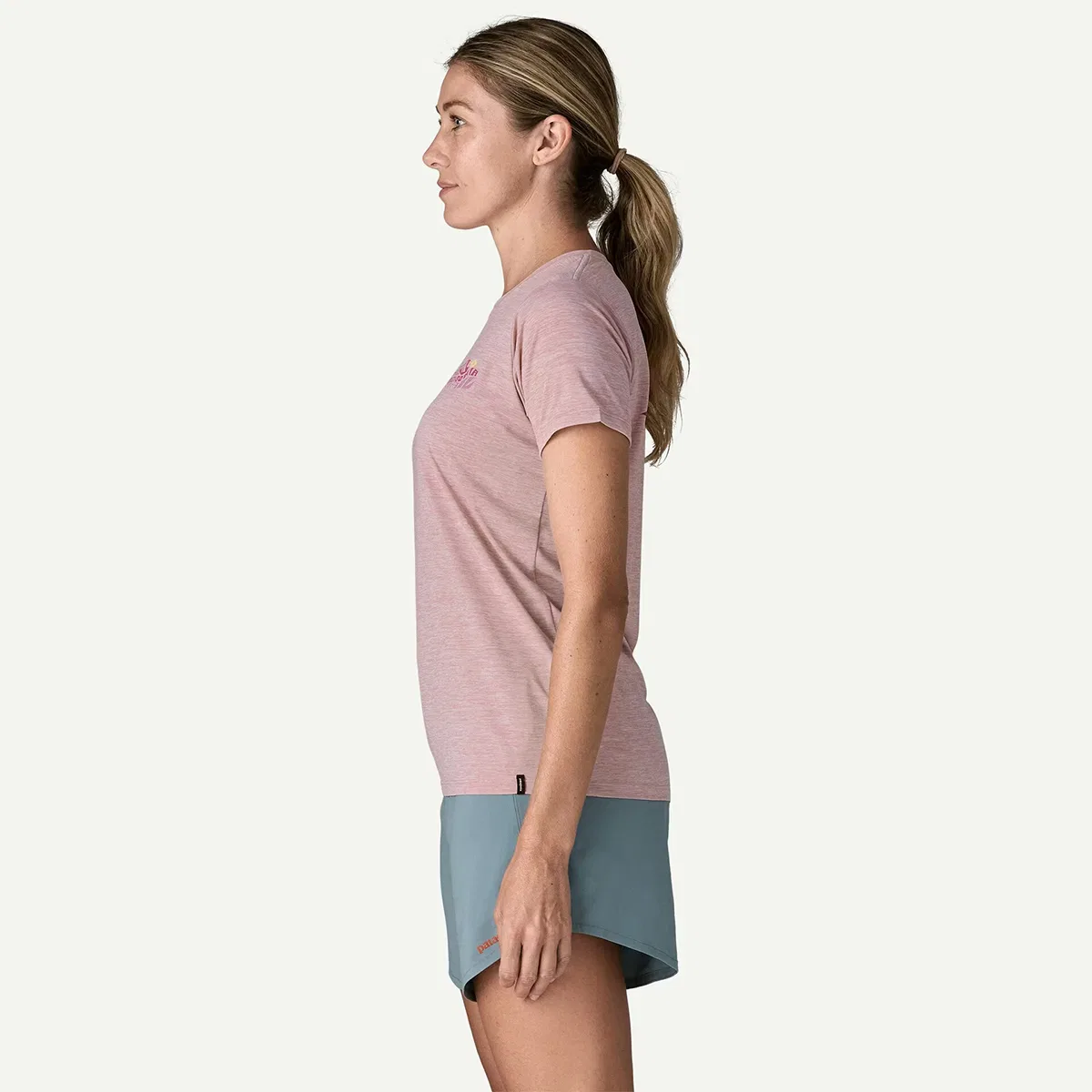 Женская футболка с коротким рукавом Capilene Cool Trailcheck Daily Shirt Patagonia, Quiet Violet — фото 4