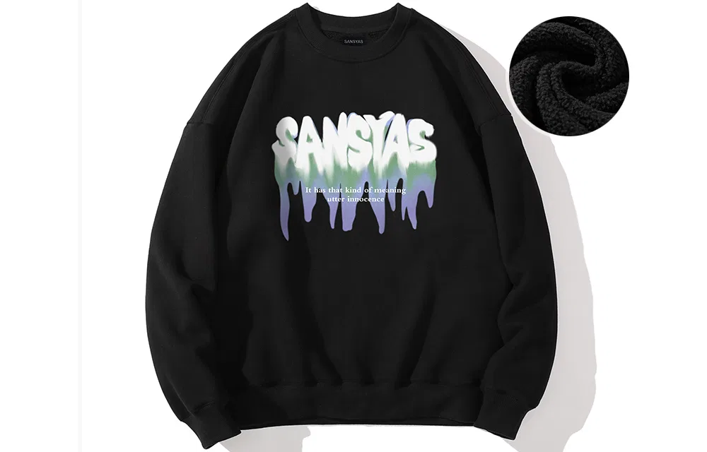 Детский свитшот утепленный с круглым вырезом Sweatshirts Unisex Crew Neck Thickened Regular SANSYAS — фото 3