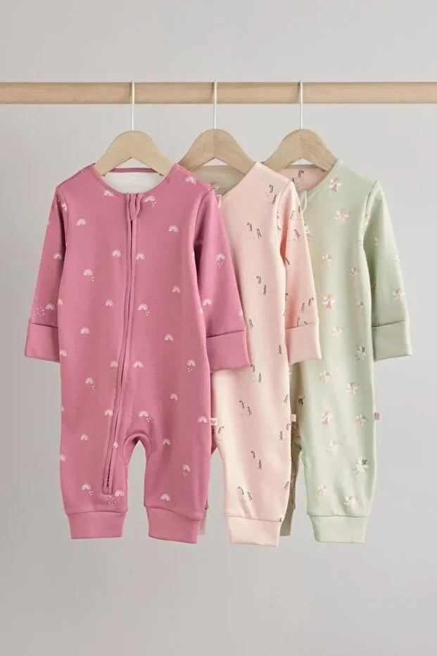Детский комбинезон для девочек хлопковый с принтом Next Baby, Multicolor