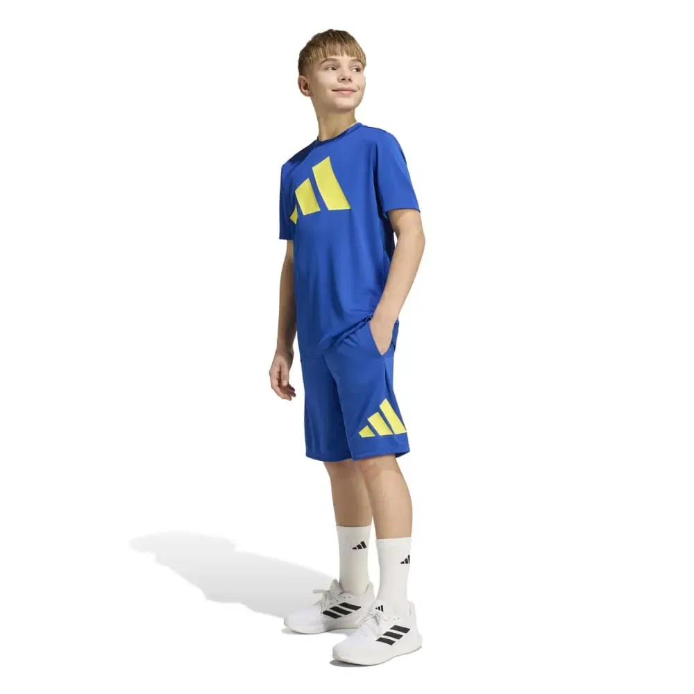 Шорты с логотипом Adidas, синий — фото 4