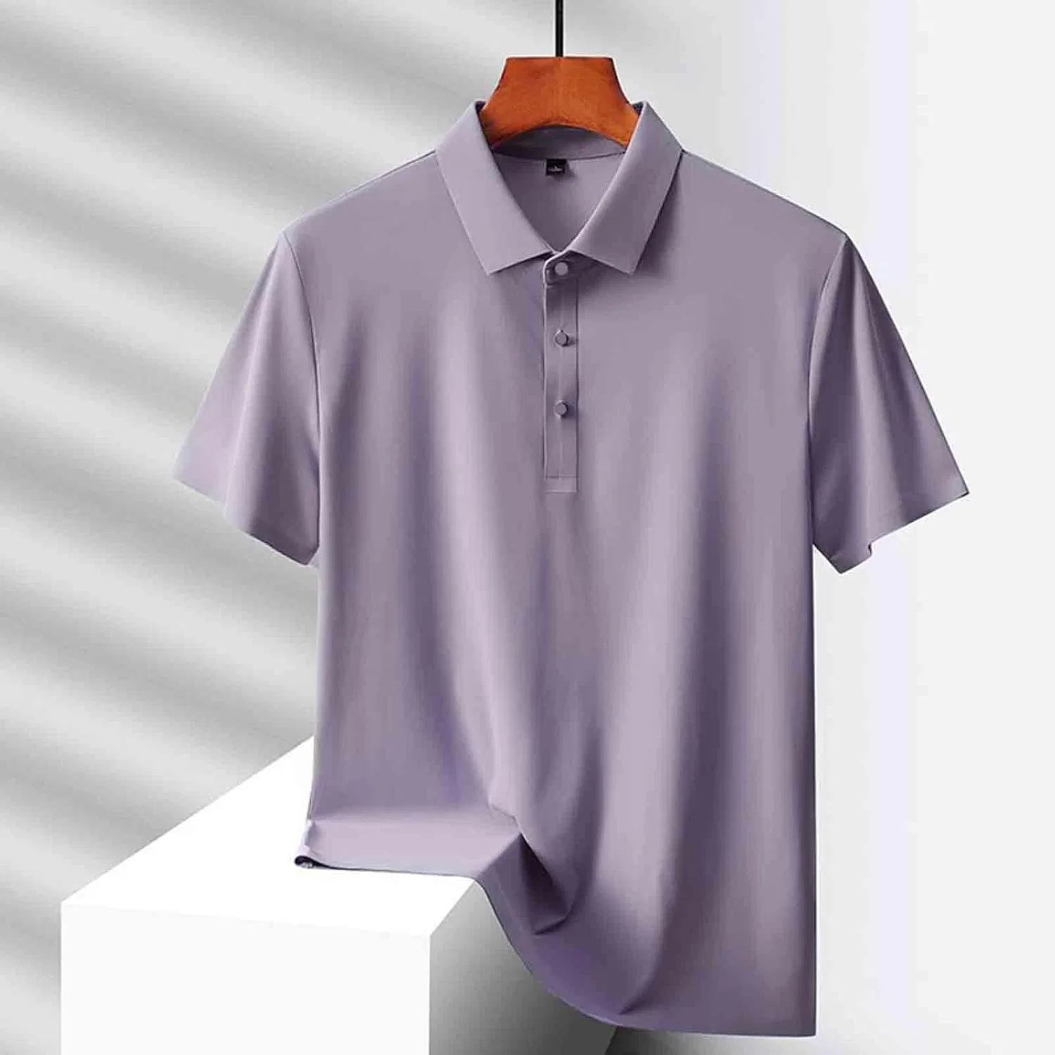 Мужская быстросохнущая polo-рубашка с воротником, Purple — фото 3
