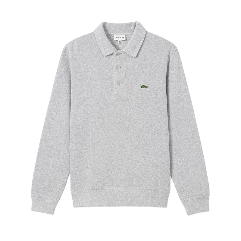 Мужской свитшот с вышивкой логотипа Lacoste, Silver Gray