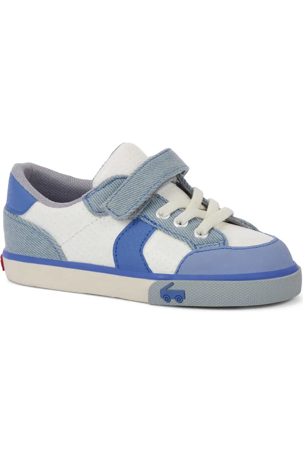 Кроссовки детские с липучкой Connor See Kai Run, White/Washed Denim