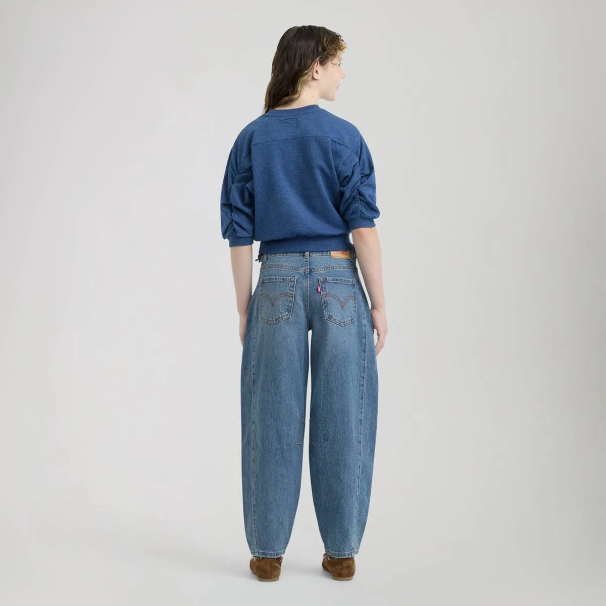 Джинсы-Клеш с завязками, размер для девочек 7-16 Levi's, Polaroid - Medium Wash — фото 3