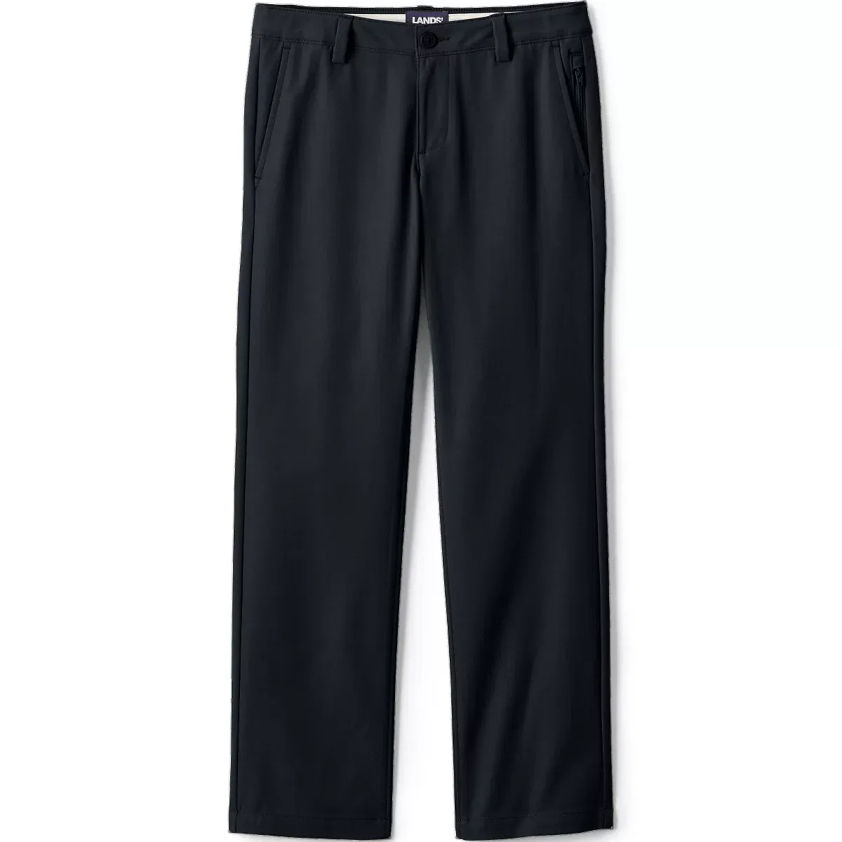 Детские брюки для девочек активные чинос Lands' End, Black — фото 3