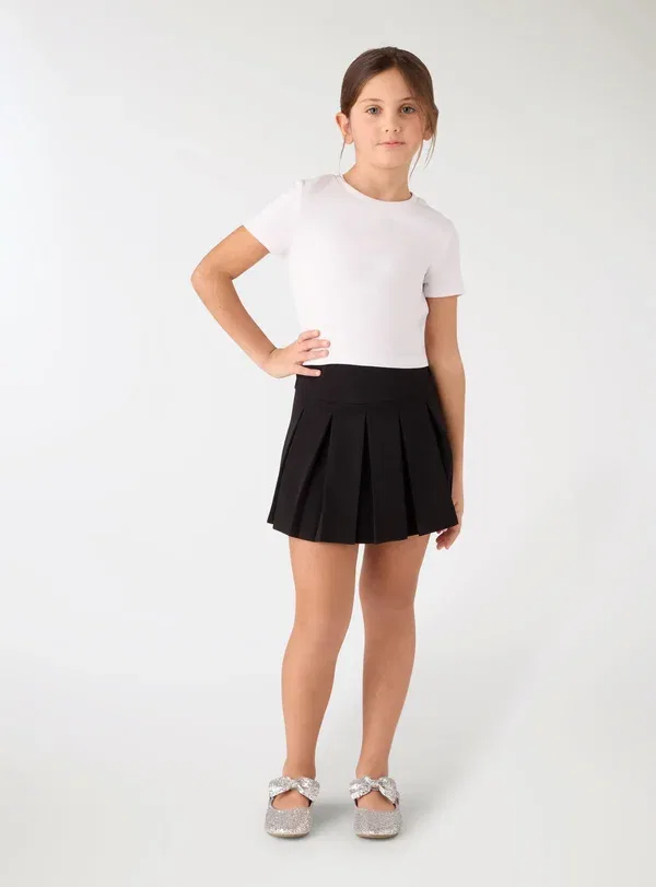 Юбка плиссированная из полиэстера Pleated skirt Terranova, черный
