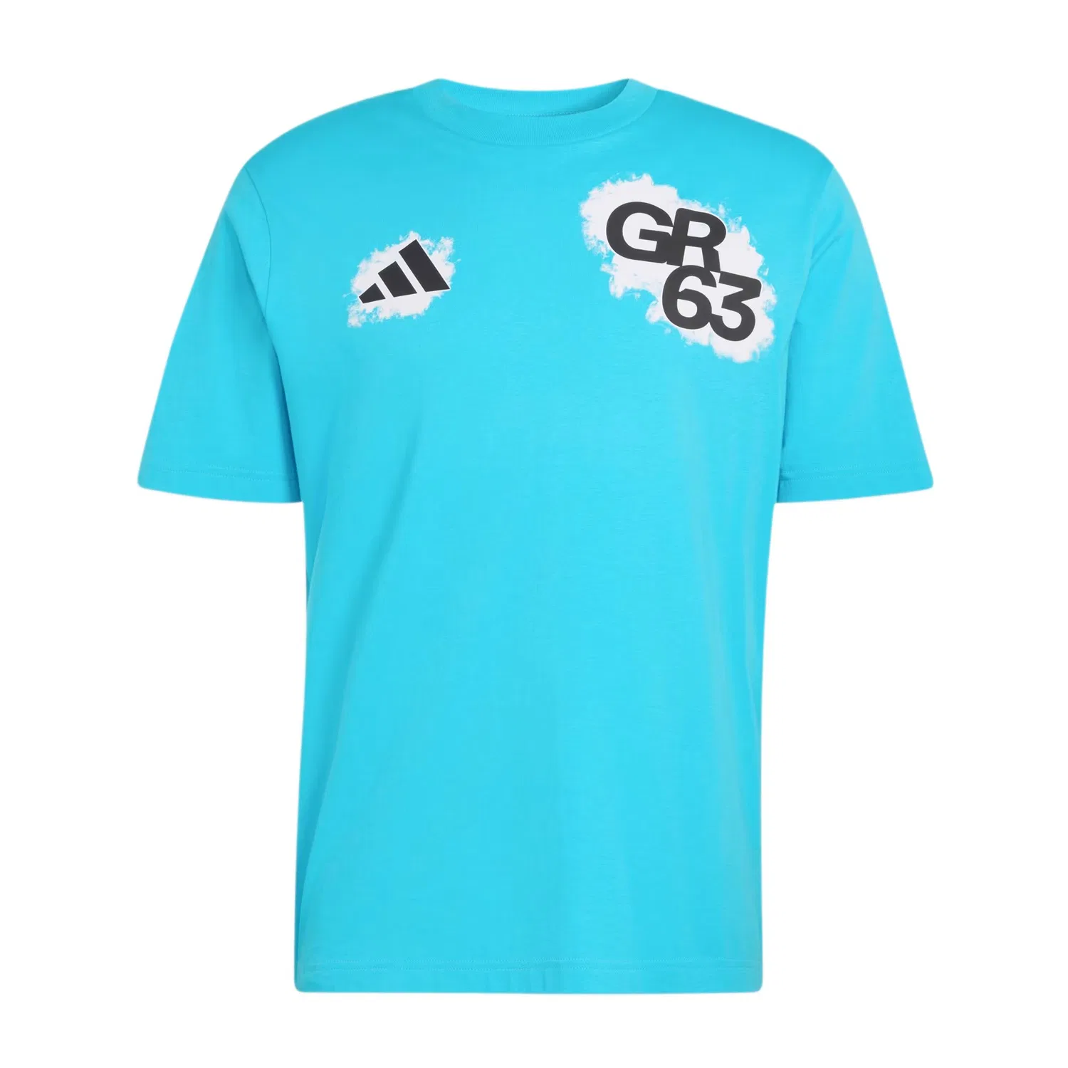 Мужская футболка с принтом Adidas x MERCEDES AMG Motorsport PETRONAS FORMULA 1 TEAM GEORGE RUSSELL Racing T Shirt, Samba Blue
