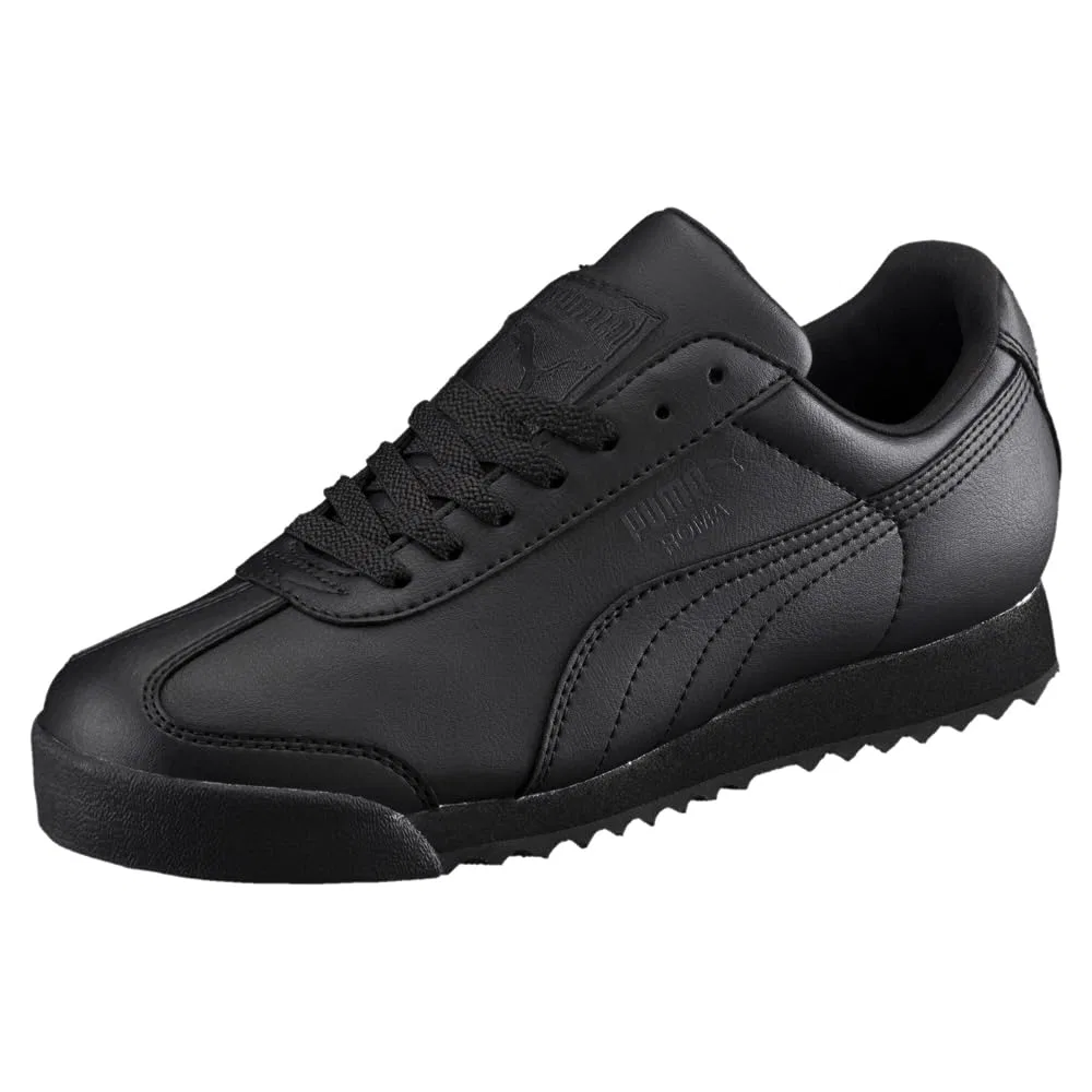 Детские кроссовки для девочек с шнуровкой Roma Basic PUMA, Nero — фото 3