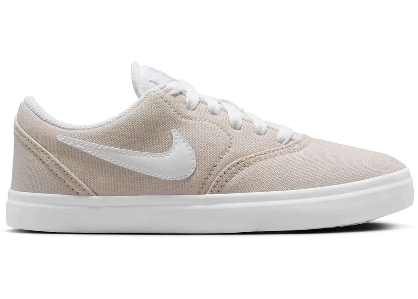 Детские кроссовки для мальчиков с кожаным верхом Nike SB Check Canvas, Light Bone White
