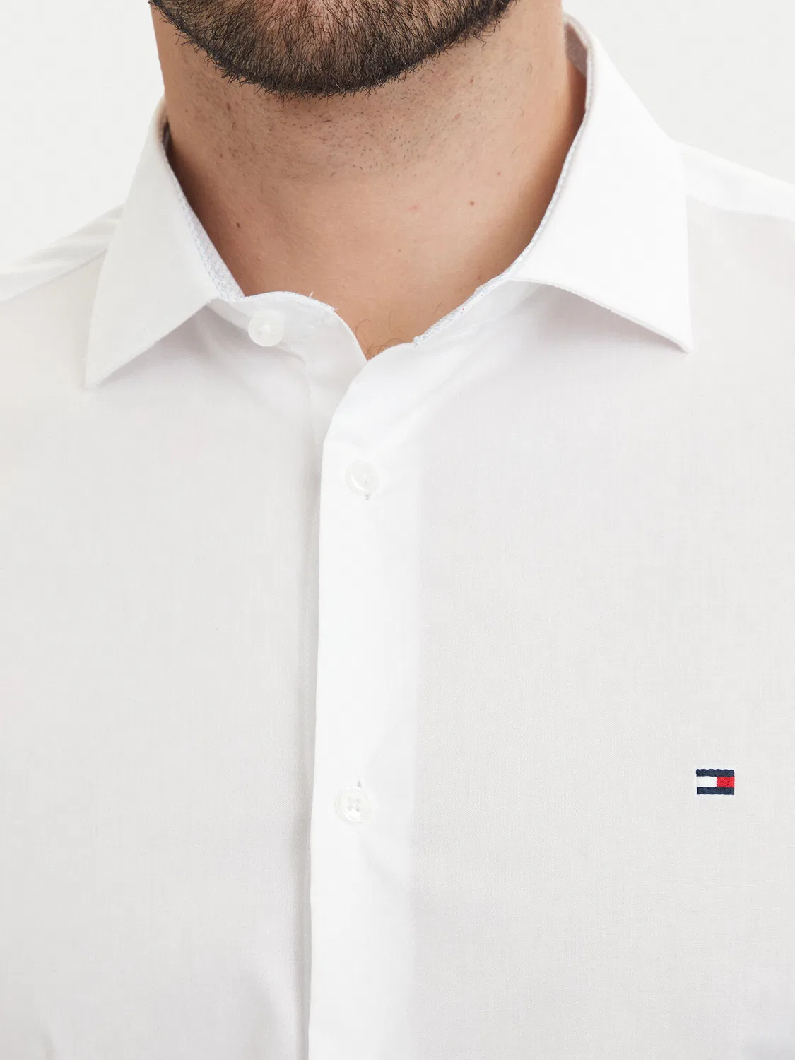 Мужская рубашка стандартного кроя Cl Solid Tommy Hilfiger, белый — фото 4