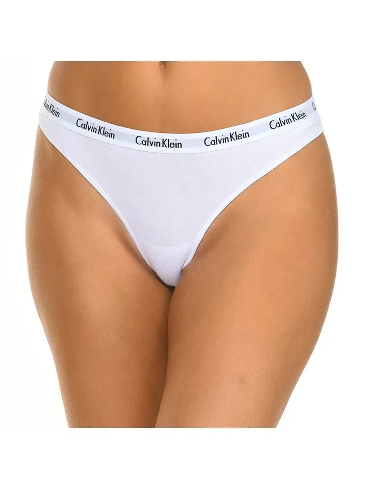 Женские стринги набор Calvin Klein, Rot/White/Hellblau — фото 4