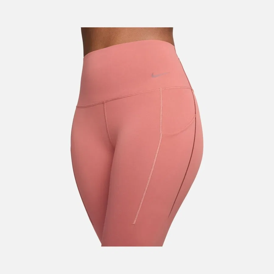 Женские спортивные леггинсы с высокой посадкой и длиной 7/8 Dri-Fit Universa Medium-Support High-Waisted 7/8 Training Nike, Розовый — фото 2