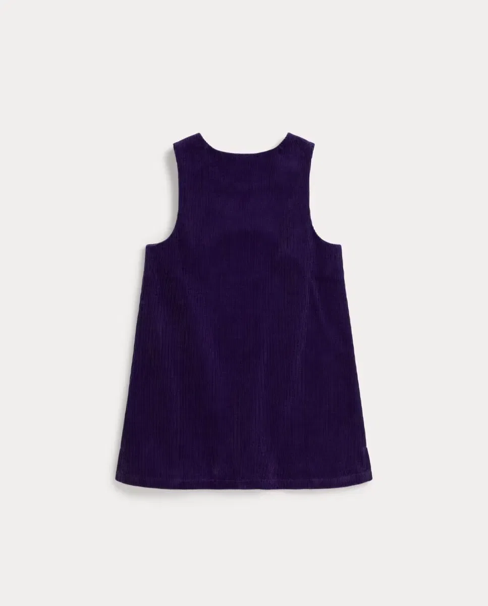 Детское платье из вельвета Polo Bear Polo Ralph Lauren, Purple — фото 2