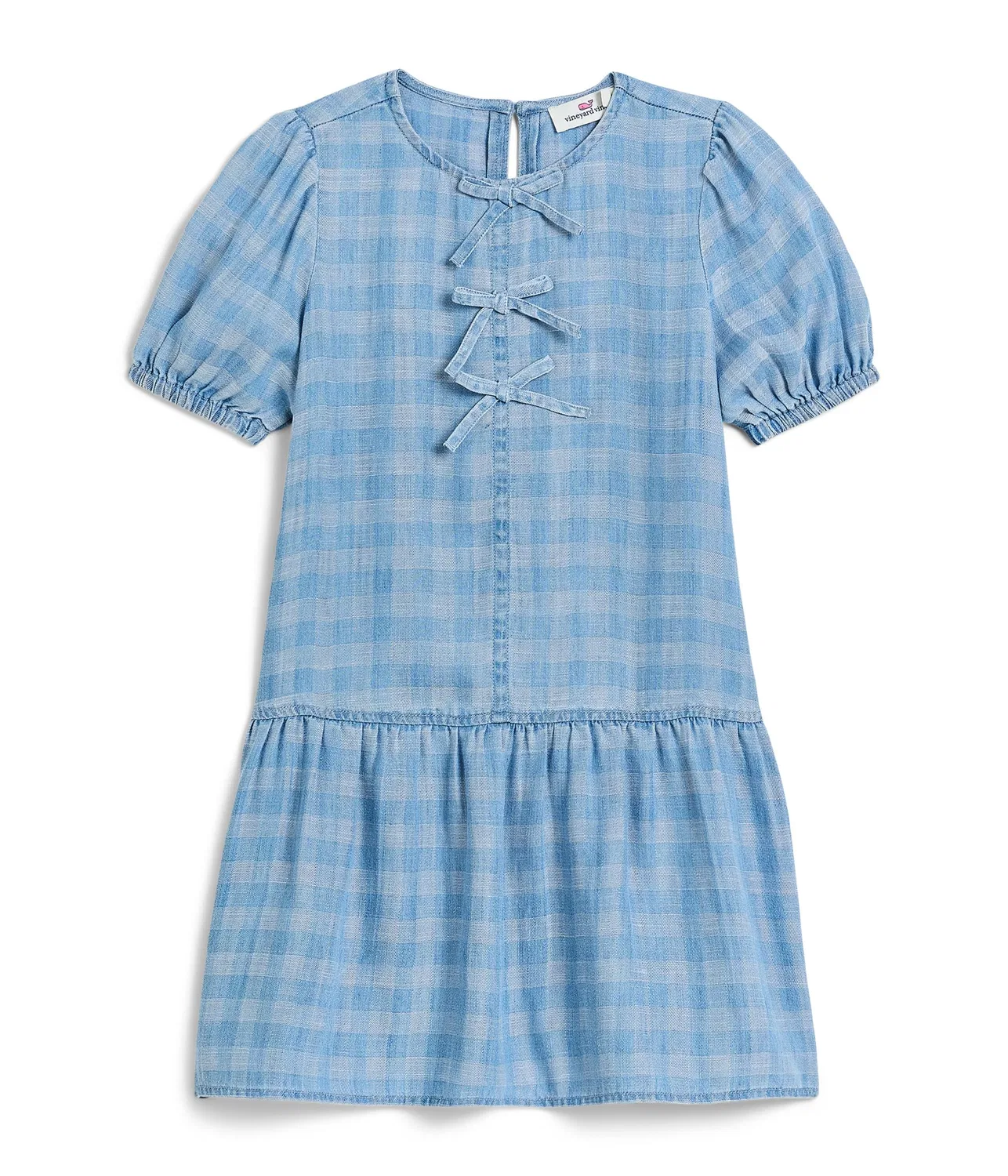 Платье Полли (для малышей/детей младшего возраста) Vineyard Vines Kids, Chambray Gingham
