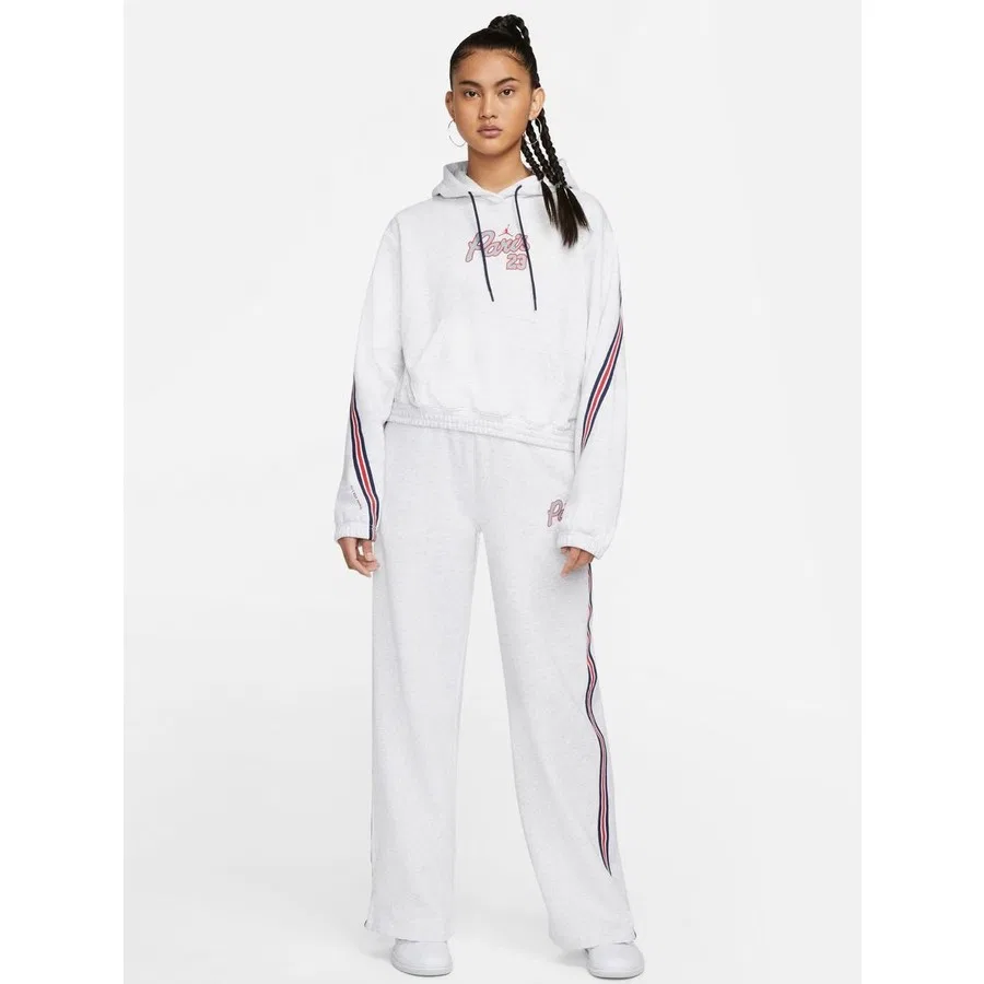 Женский худи с капюшоном из футера Jordan Paris Saint-Germain Fleece Hoodie Nike, Серый